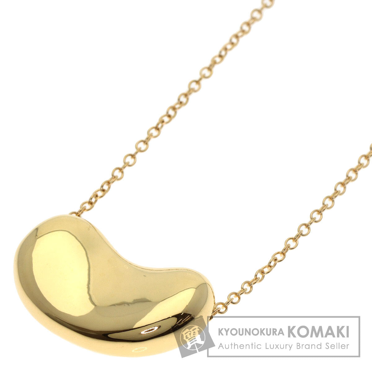TIFFANY&Co. Bean Necklace K18 Yellow Gold Ladies [Used]