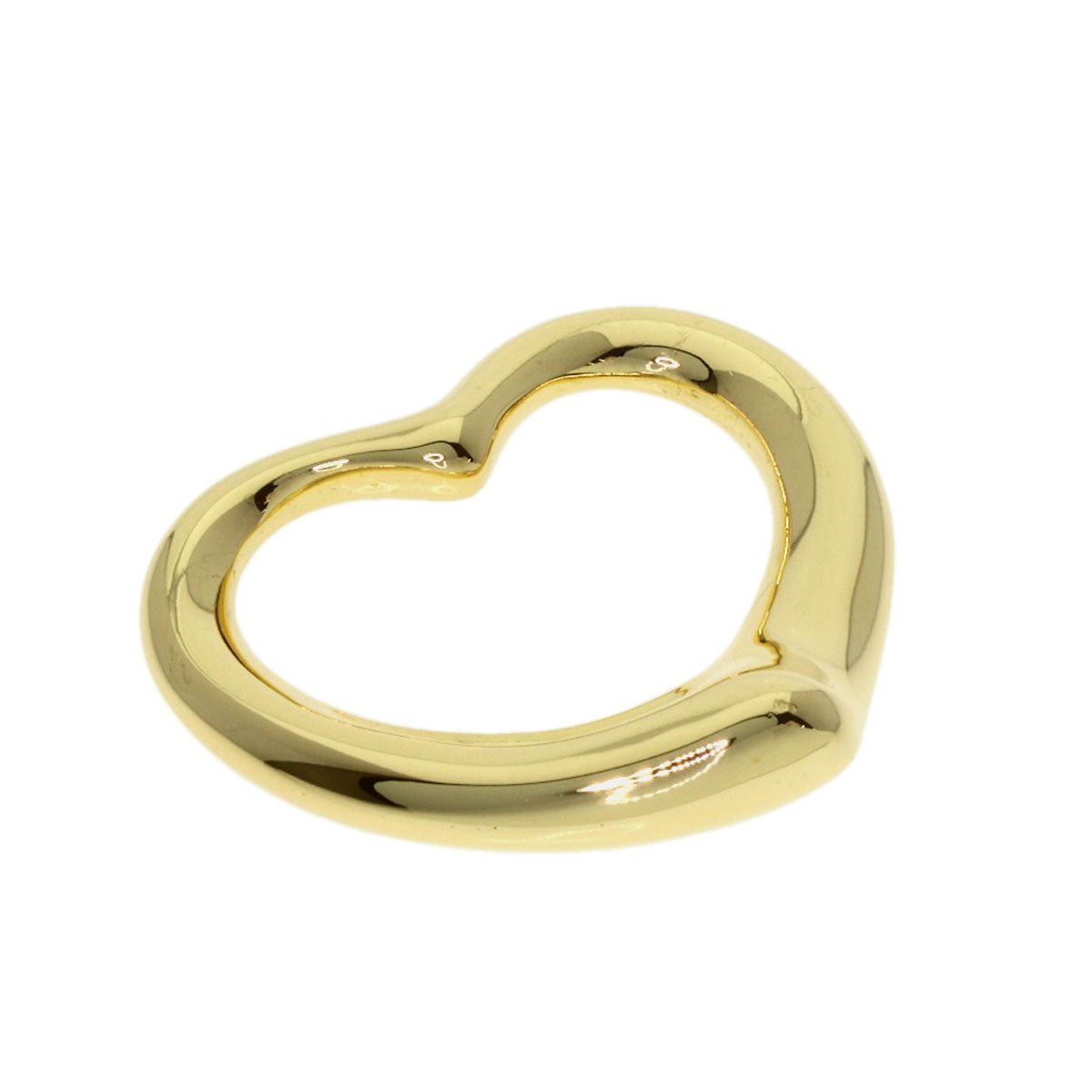 TIFFANY&Co. Open Heart Medium TOP Pendant top K18 Yellow Gold Ladies [Used]
