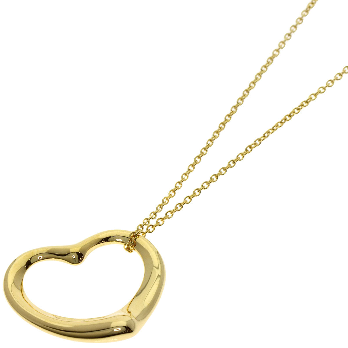 TIFFANY&Co. Open heart Necklace K18 Yellow Gold Ladies [Used]