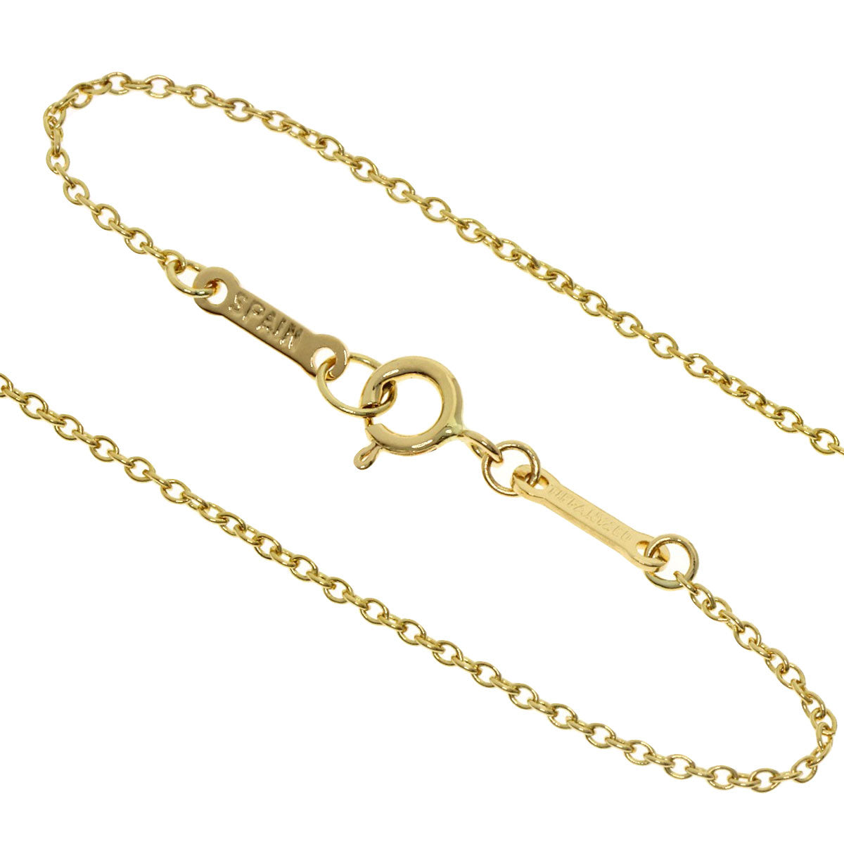 TIFFANY&Co. Open heart Necklace K18 Yellow Gold Ladies [Used]