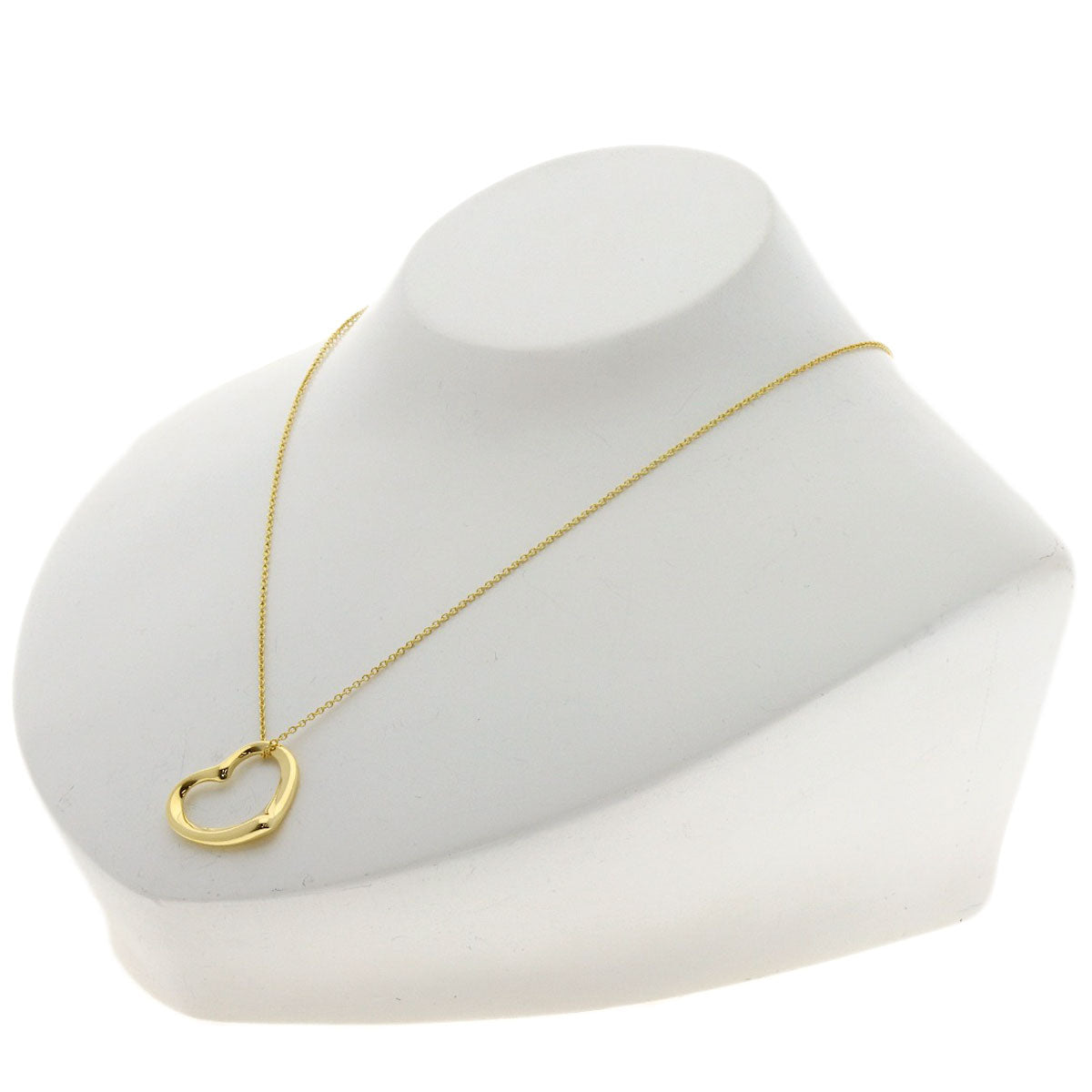 TIFFANY&Co. Open heart Necklace K18 Yellow Gold Ladies [Used]