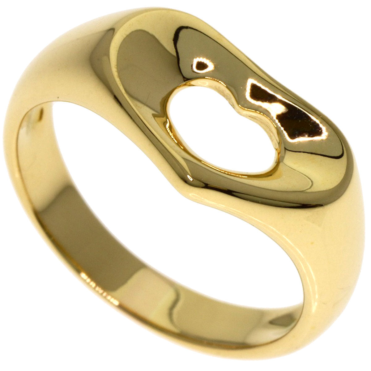 TIFFANY&Co. Open heart Ring K18 Yellow Gold Ladies [Used]