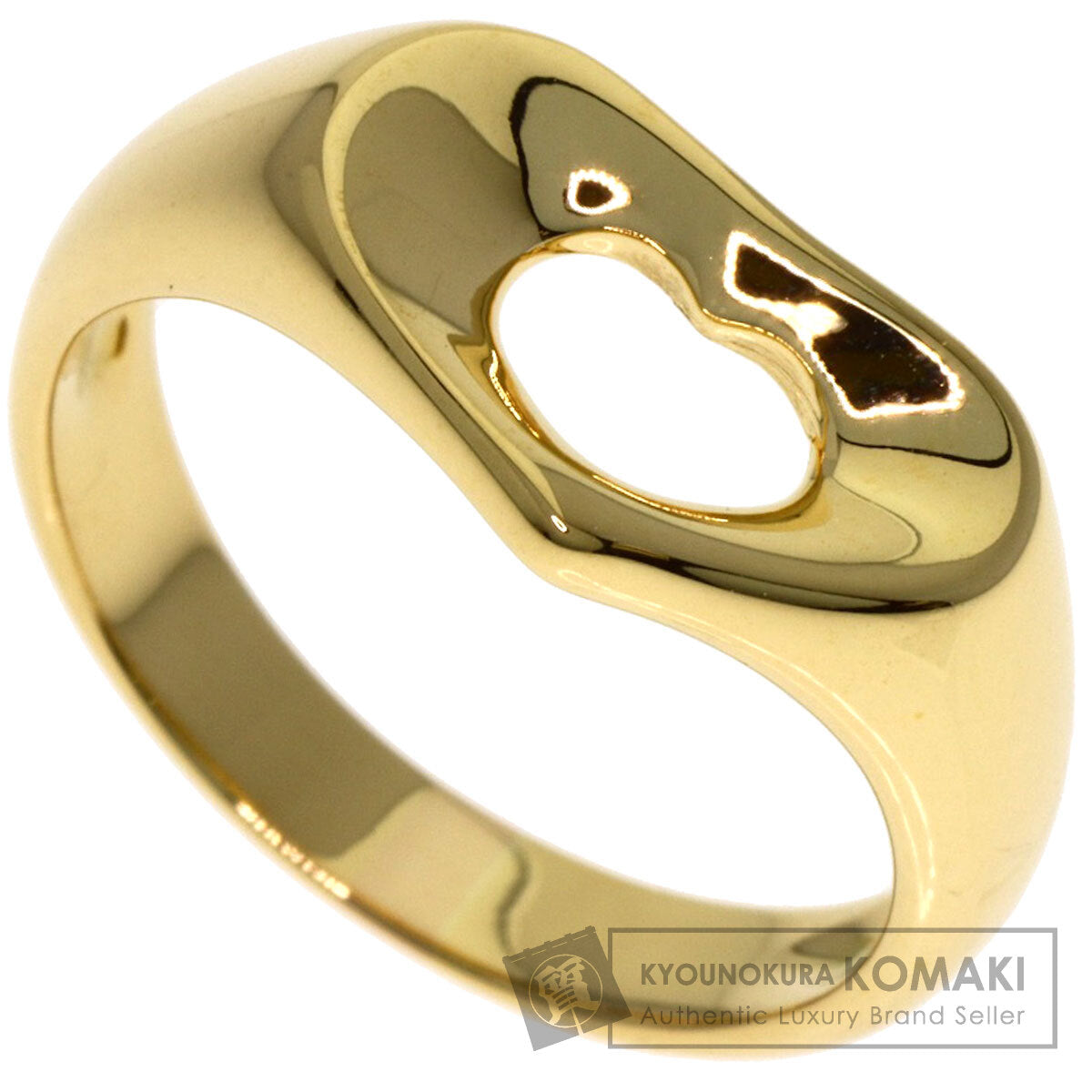TIFFANY&Co. Open heart Ring K18 Yellow Gold Ladies [Used]