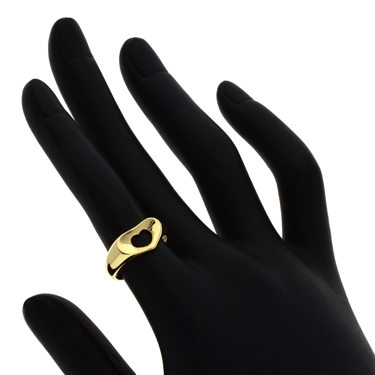 TIFFANY&Co. Open heart Ring K18 Yellow Gold Ladies [Used]