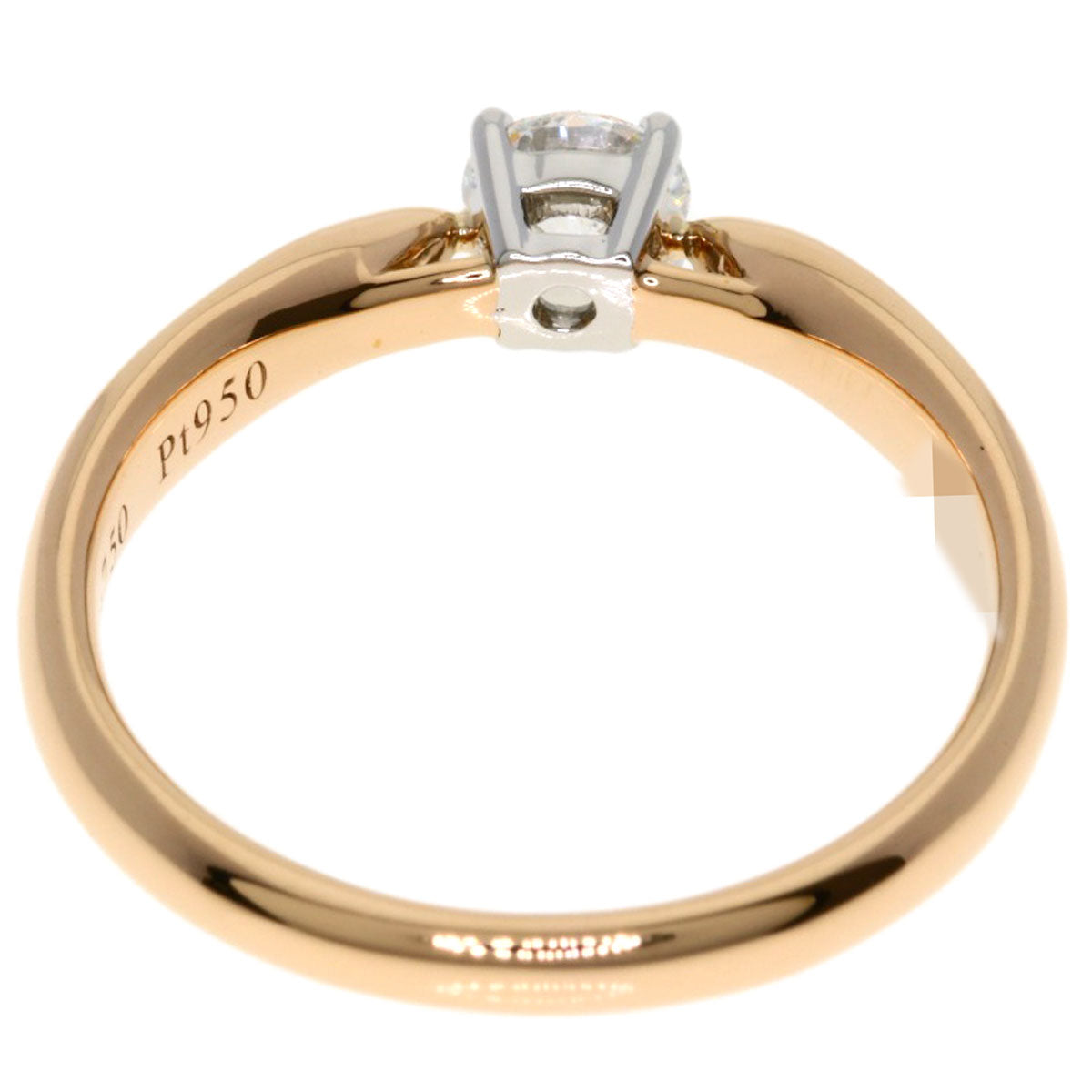 TIFFANY&Co. Harmony Solitaire Diamond Ring K18 Pink Gold PT950Ladies [Used]