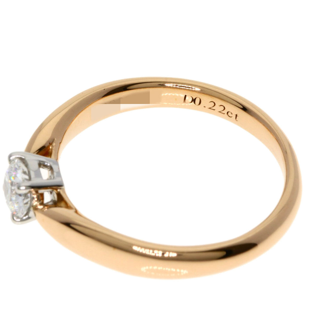 TIFFANY&Co. Harmony Solitaire Diamond Ring K18 Pink Gold PT950Ladies [Used]