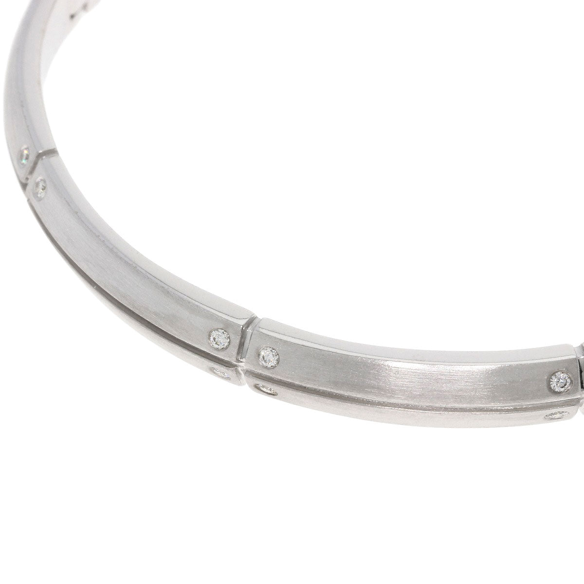 TIFFANY&Co. Streamerica Diamond Bangle Bracelet K18 White Gold Ladies [Used]