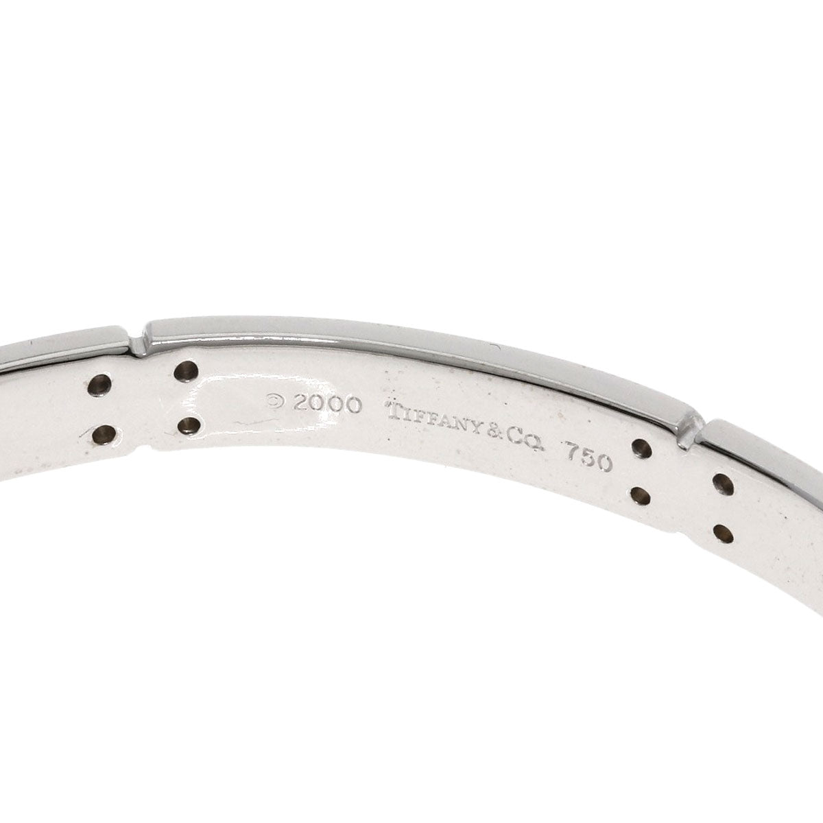 TIFFANY&Co. Streamerica Diamond Bangle Bracelet K18 White Gold Ladies [Used]