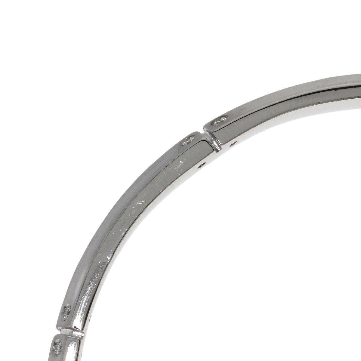 TIFFANY&Co. Streamerica Diamond Bangle Bracelet K18 White Gold Ladies [Used]