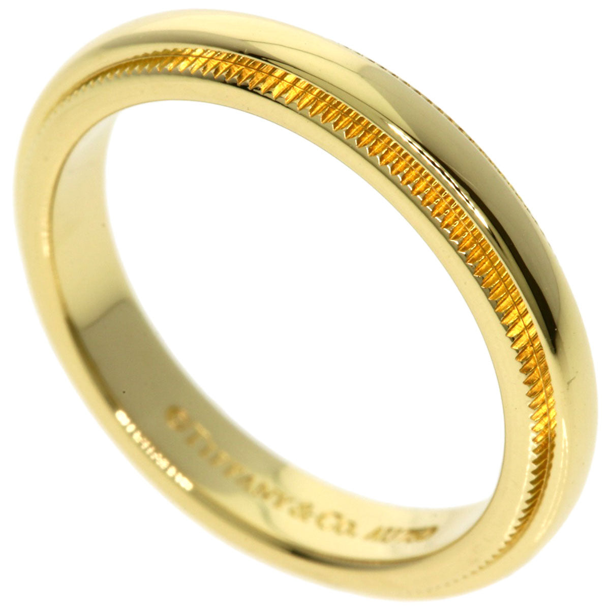 TIFFANY&Co. Milgrain Ring K18 Yellow Gold Ladies [Used]