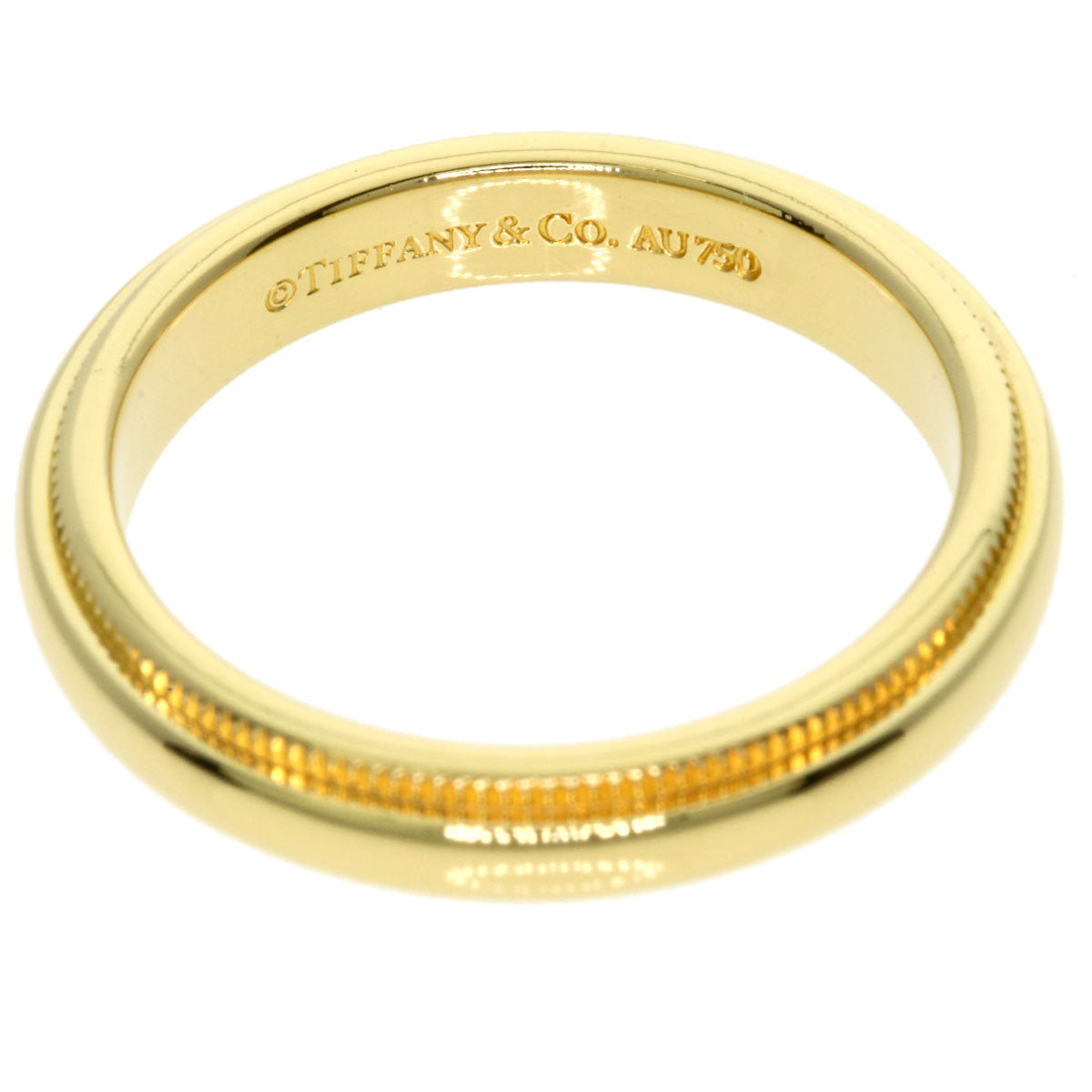 TIFFANY&Co. Milgrain Ring K18 Yellow Gold Ladies [Used]