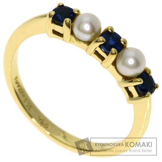 TIFFANY&Co. Pearl Pearl Sapphire Ring K18 Yellow Gold Ladies [Used]