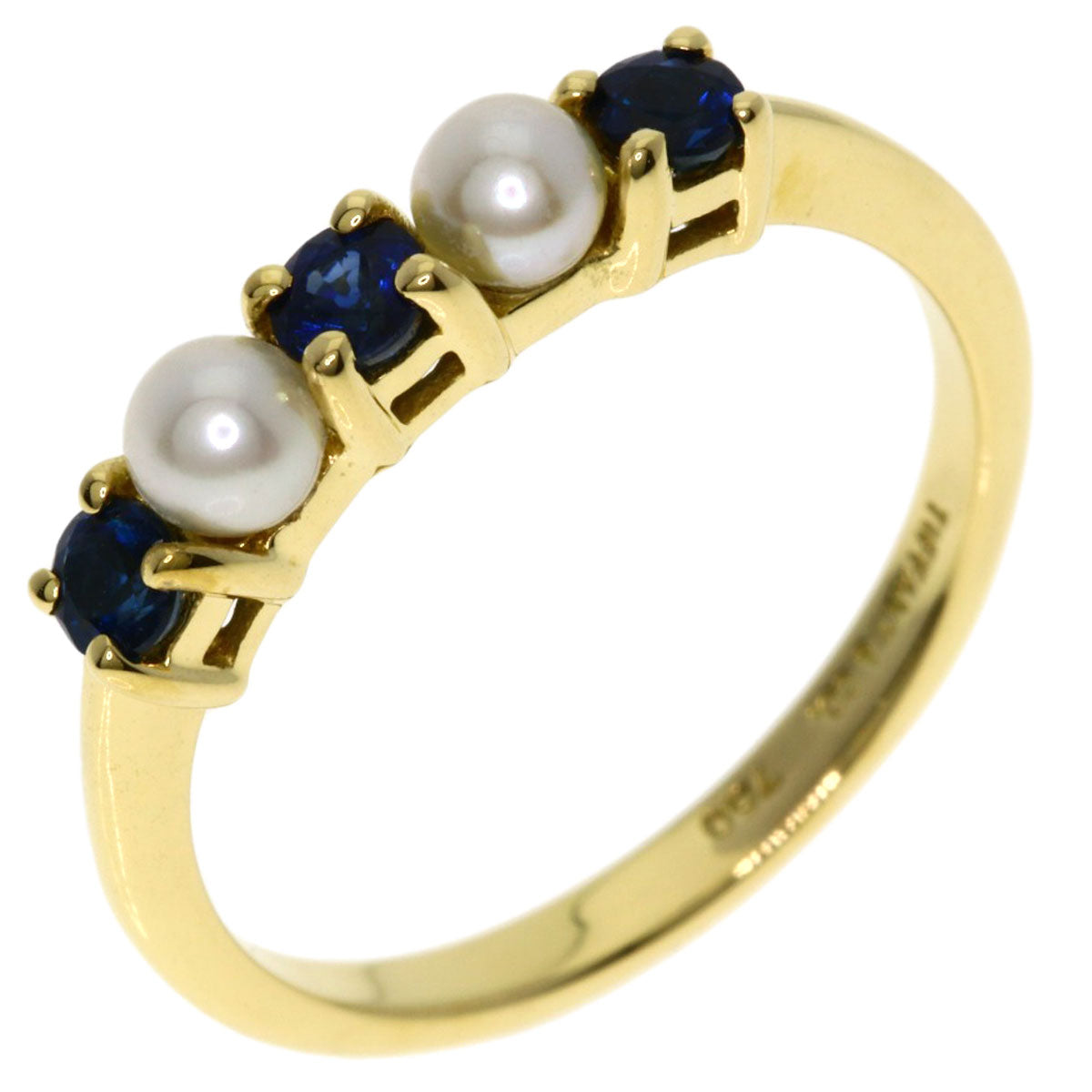 TIFFANY&Co. Pearl Pearl Sapphire Ring K18 Yellow Gold Ladies [Used]