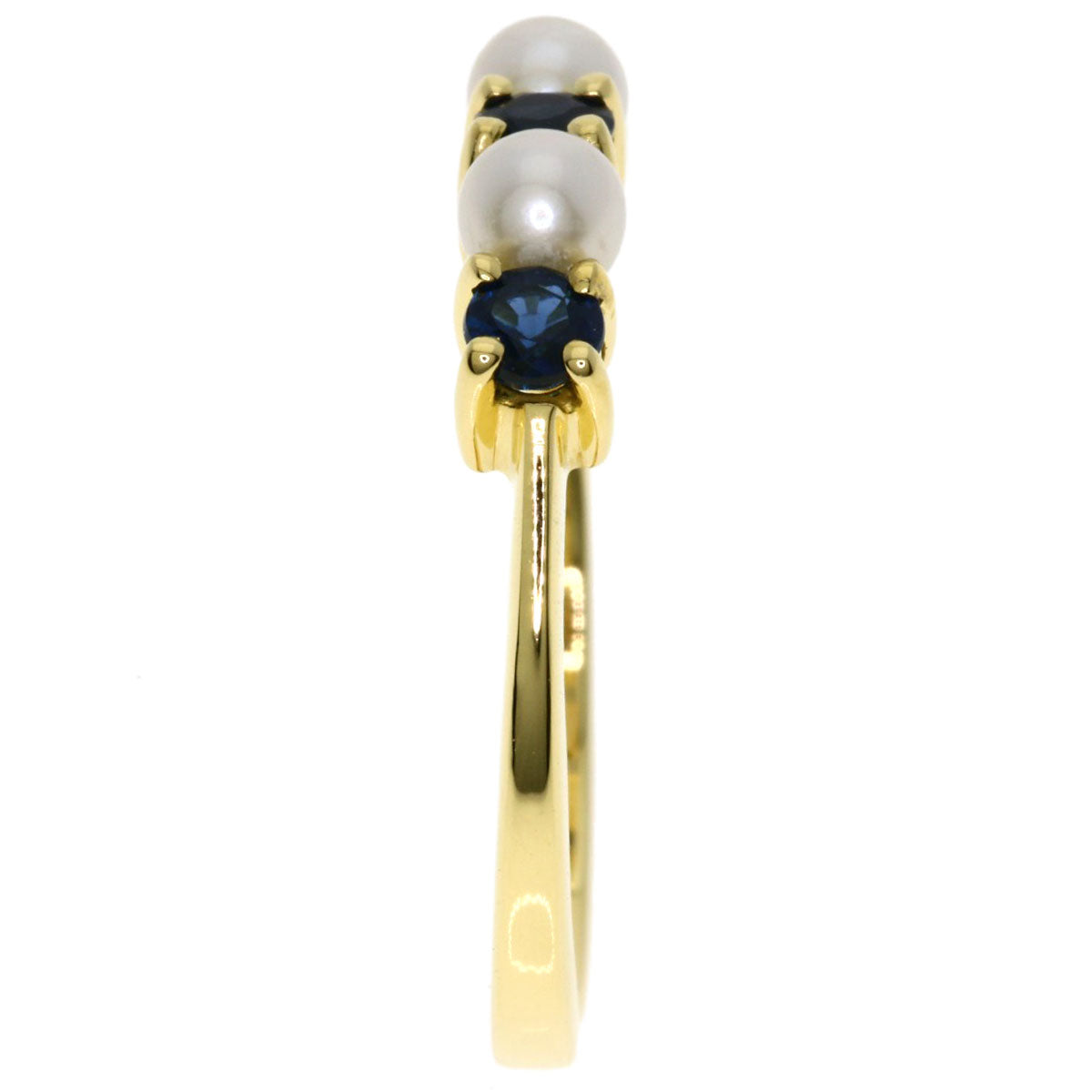 TIFFANY&Co. Pearl Pearl Sapphire Ring K18 Yellow Gold Ladies [Used]
