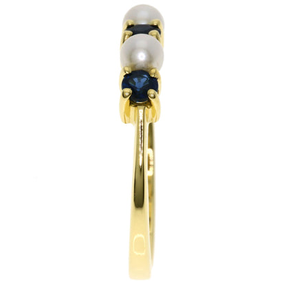 TIFFANY&Co. Pearl Pearl Sapphire Ring K18 Yellow Gold Ladies [Used]
