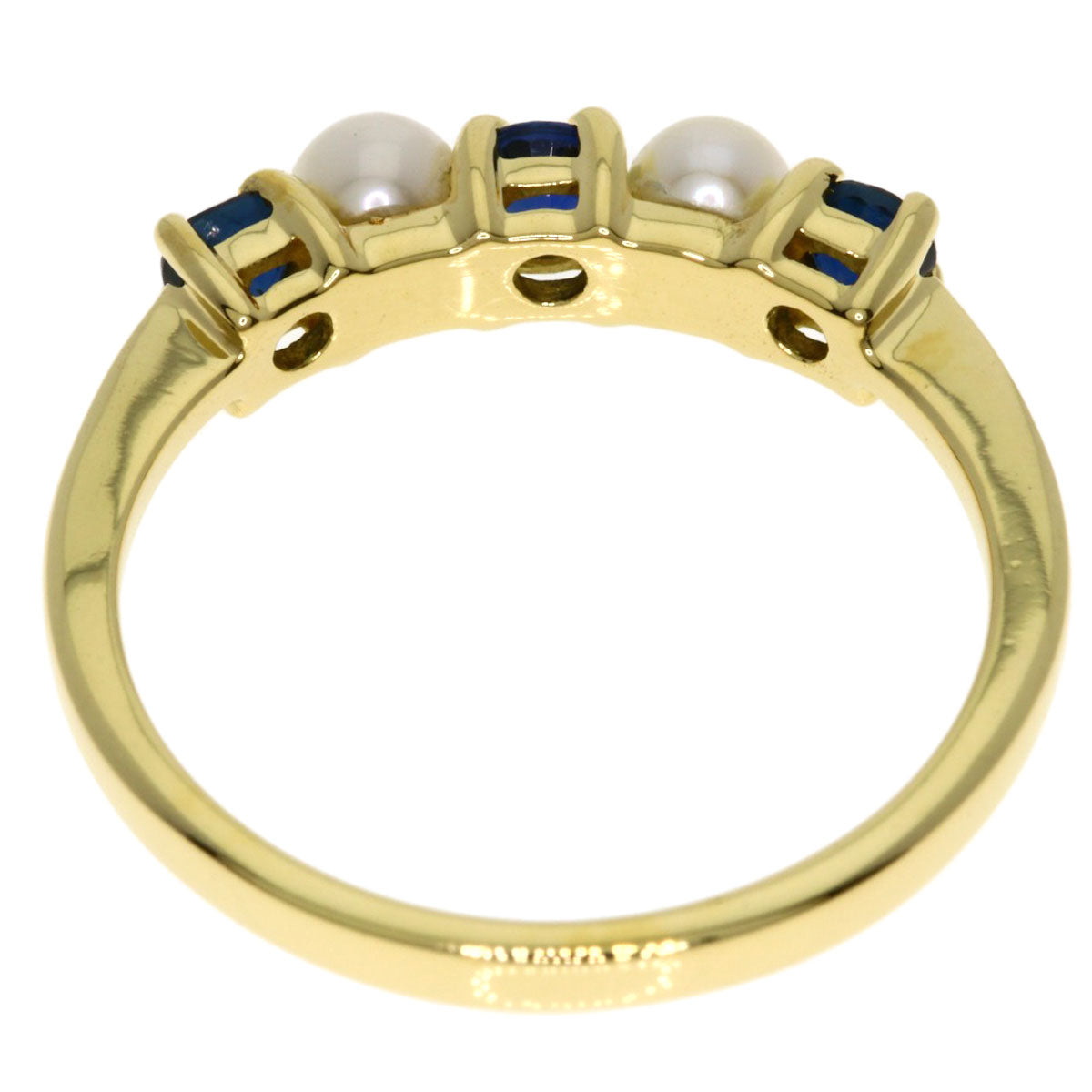 TIFFANY&Co. Pearl Pearl Sapphire Ring K18 Yellow Gold Ladies [Used]
