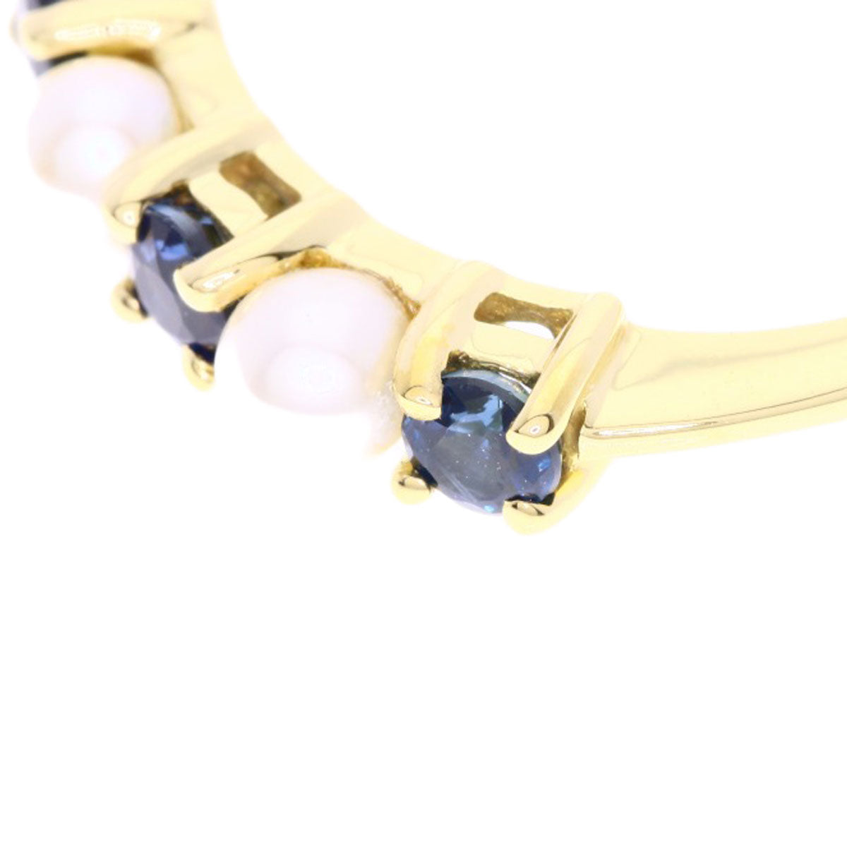 TIFFANY&Co. Pearl Pearl Sapphire Ring K18 Yellow Gold Ladies [Used]