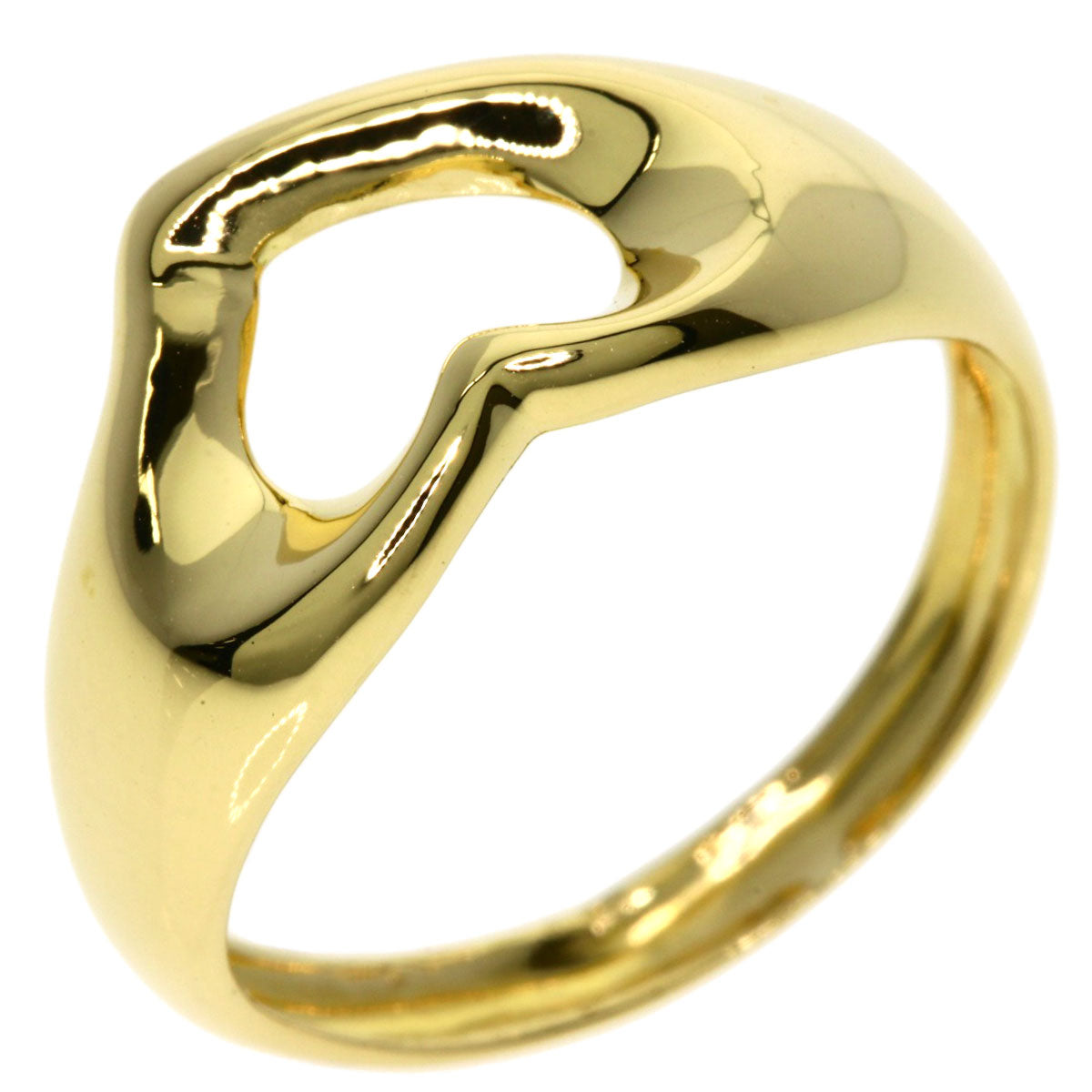 TIFFANY&Co. Open heart Ring K18 Yellow Gold Ladies [Used]