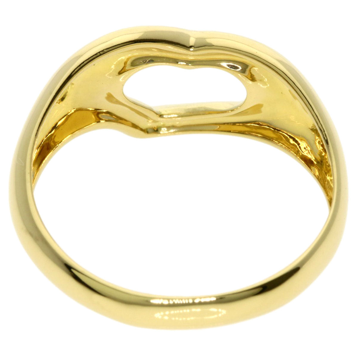TIFFANY&Co. Open heart Ring K18 Yellow Gold Ladies [Used]