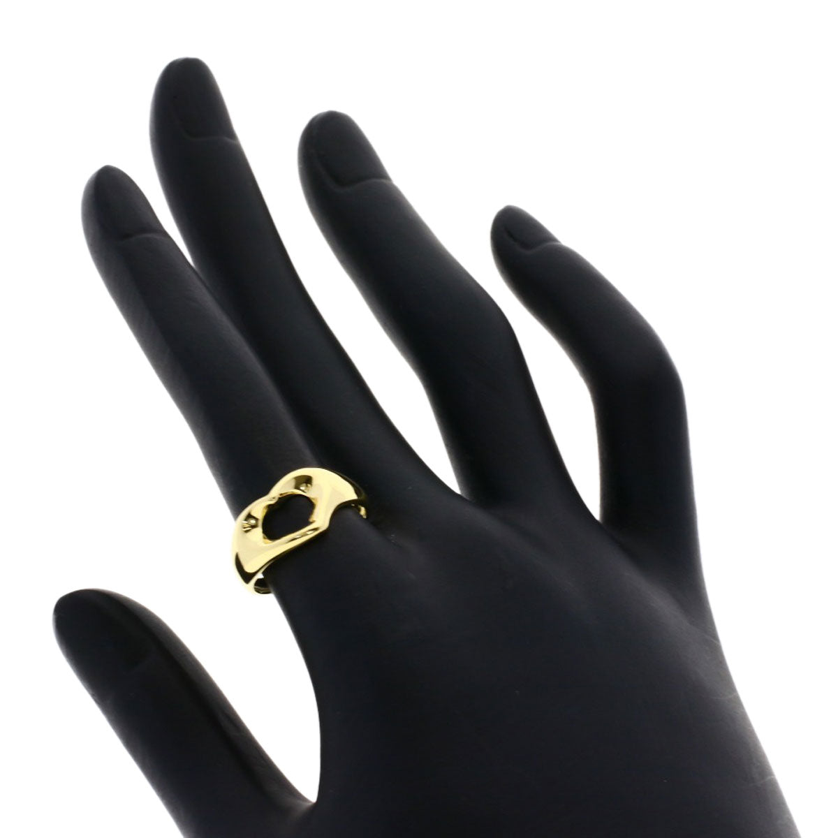 TIFFANY&Co. Open heart Ring K18 Yellow Gold Ladies [Used]