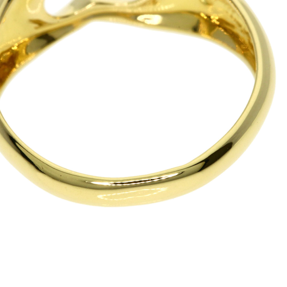 TIFFANY&Co. Open heart Ring K18 Yellow Gold Ladies [Used]