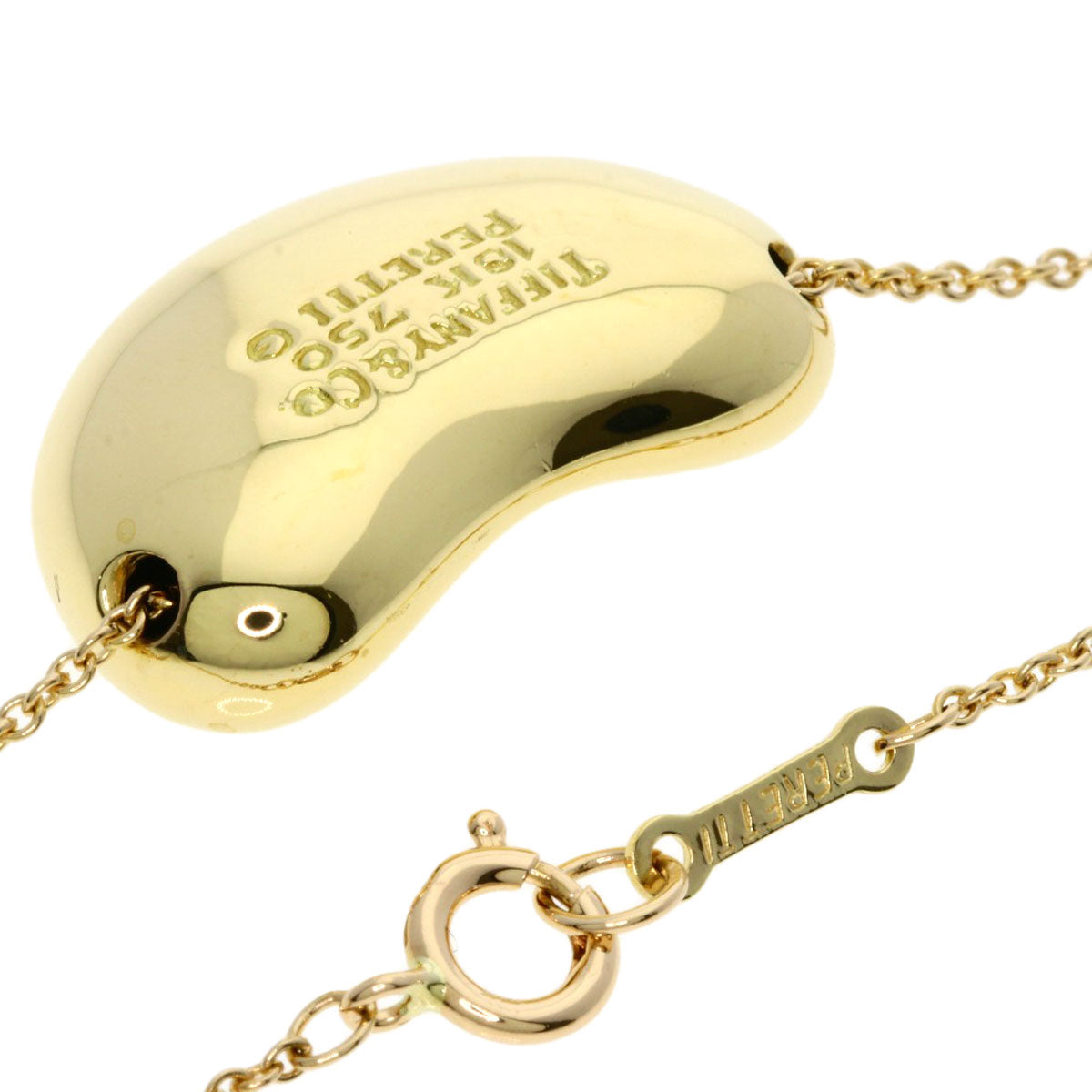 TIFFANY&Co. Bean Necklace K18 Yellow Gold Ladies [Used]