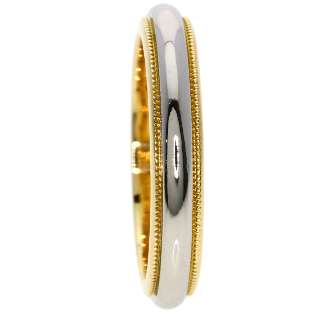 TIFFANY&Co. Milgrain Ring Platinum PT950 18K Yellow GoldLadies [Used]