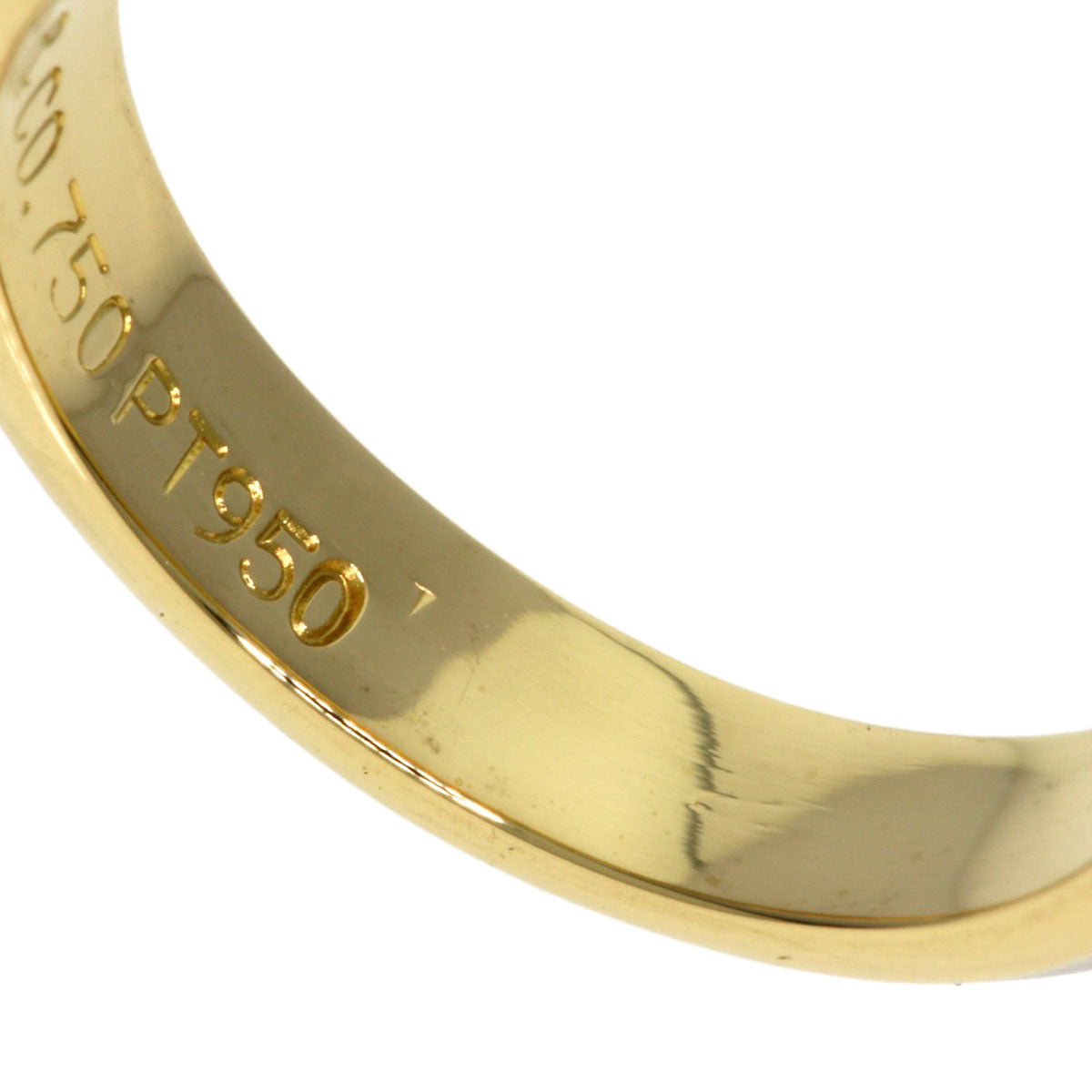 TIFFANY&Co. Milgrain Ring Platinum PT950 18K Yellow GoldLadies [Used]