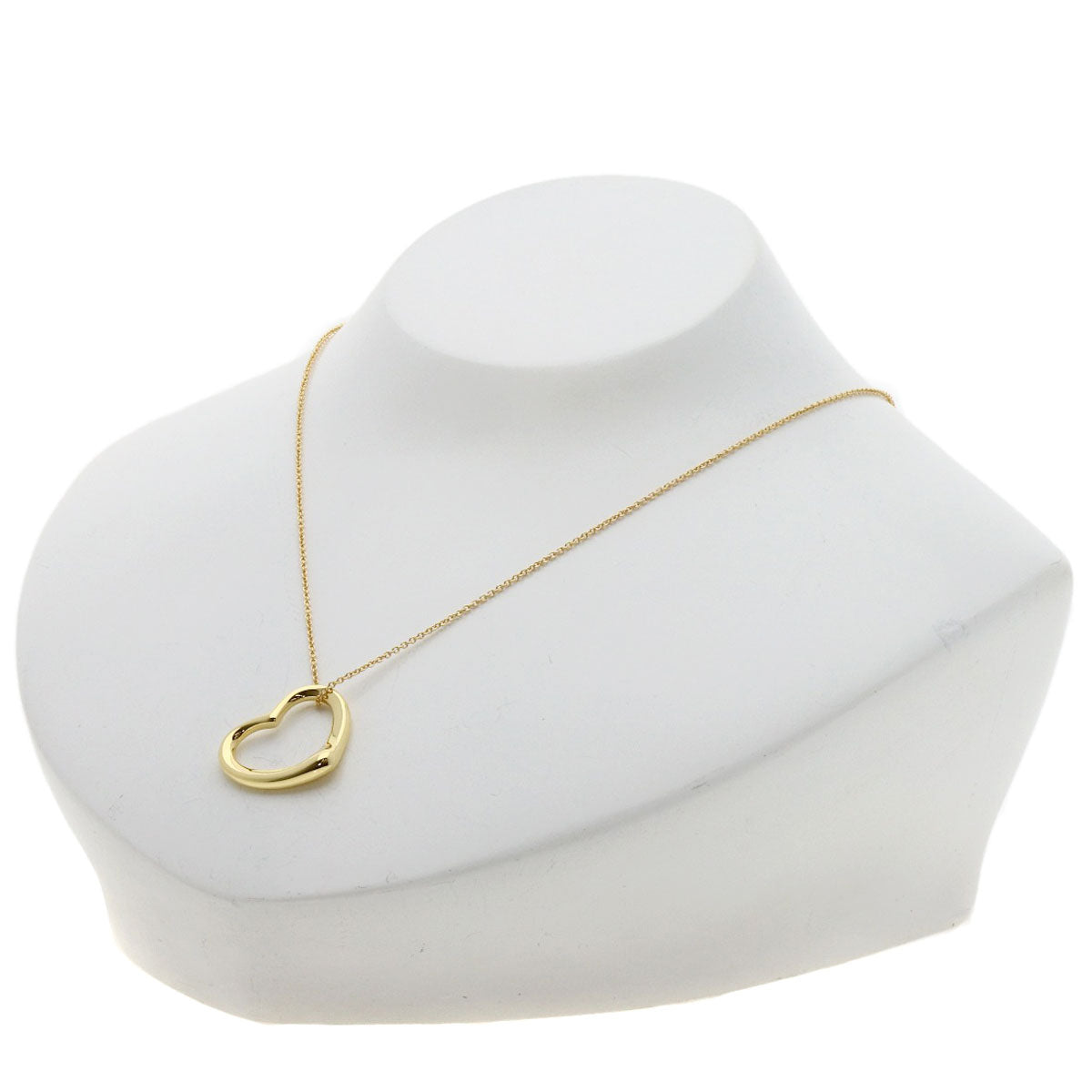 TIFFANY&Co. Open heart Necklace K18 Yellow Gold Ladies [Used]