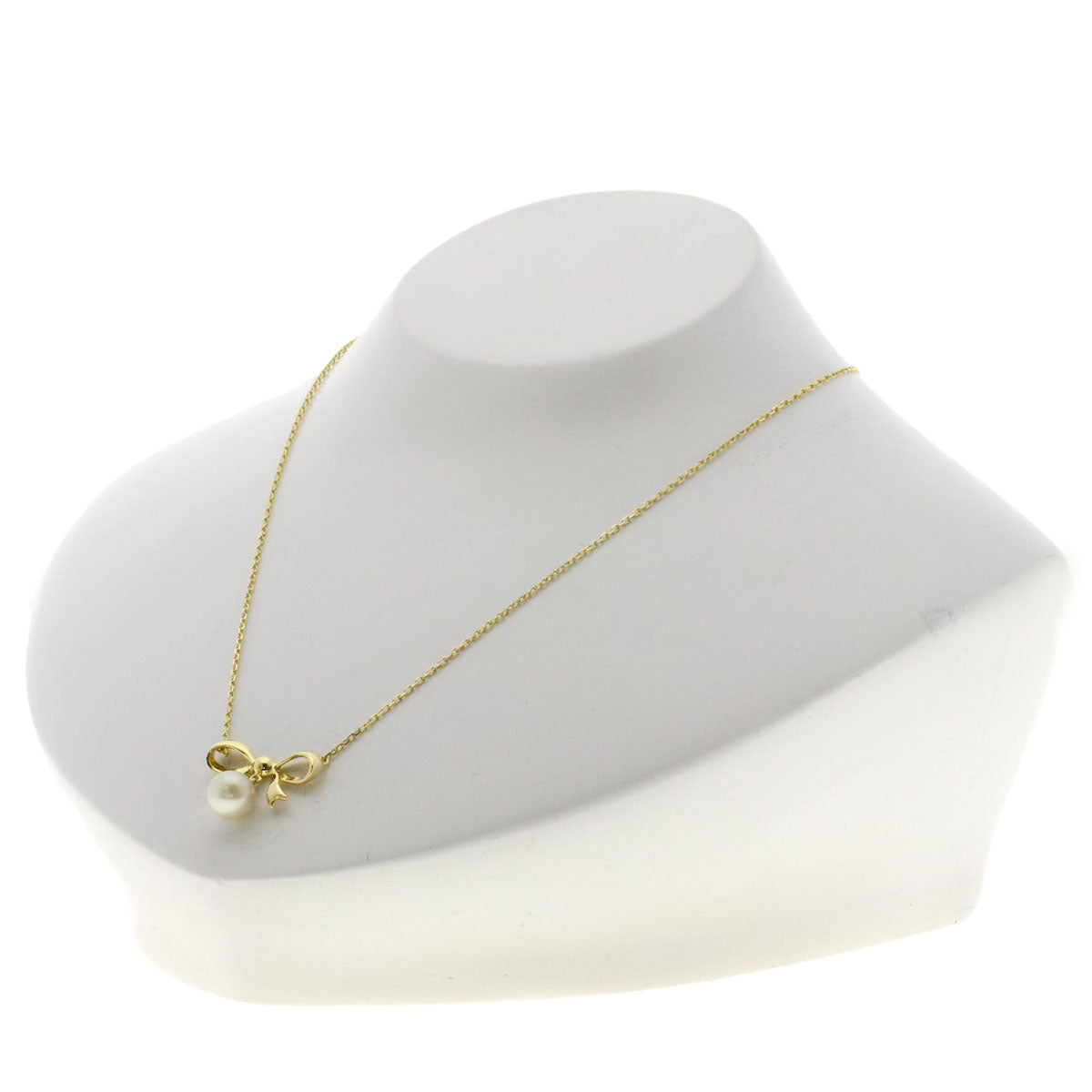 MIKIMOTO Pearl Pearl Ribbon Necklace K18 Yellow Gold Ladies [Used]