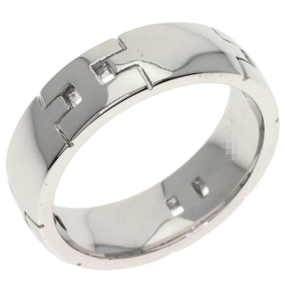 HERMES Hercules # 50 Ring K18 White Gold Ladies [Used]