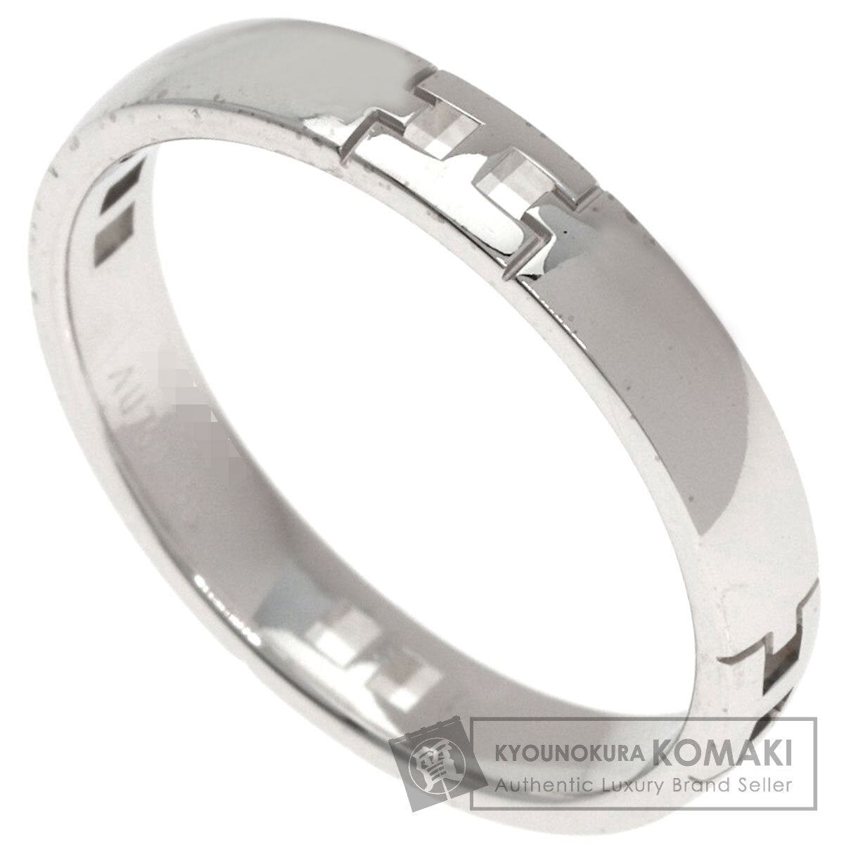HERMES Hercules Wrestling #56 Ring K18 White Gold Ladies [Used]