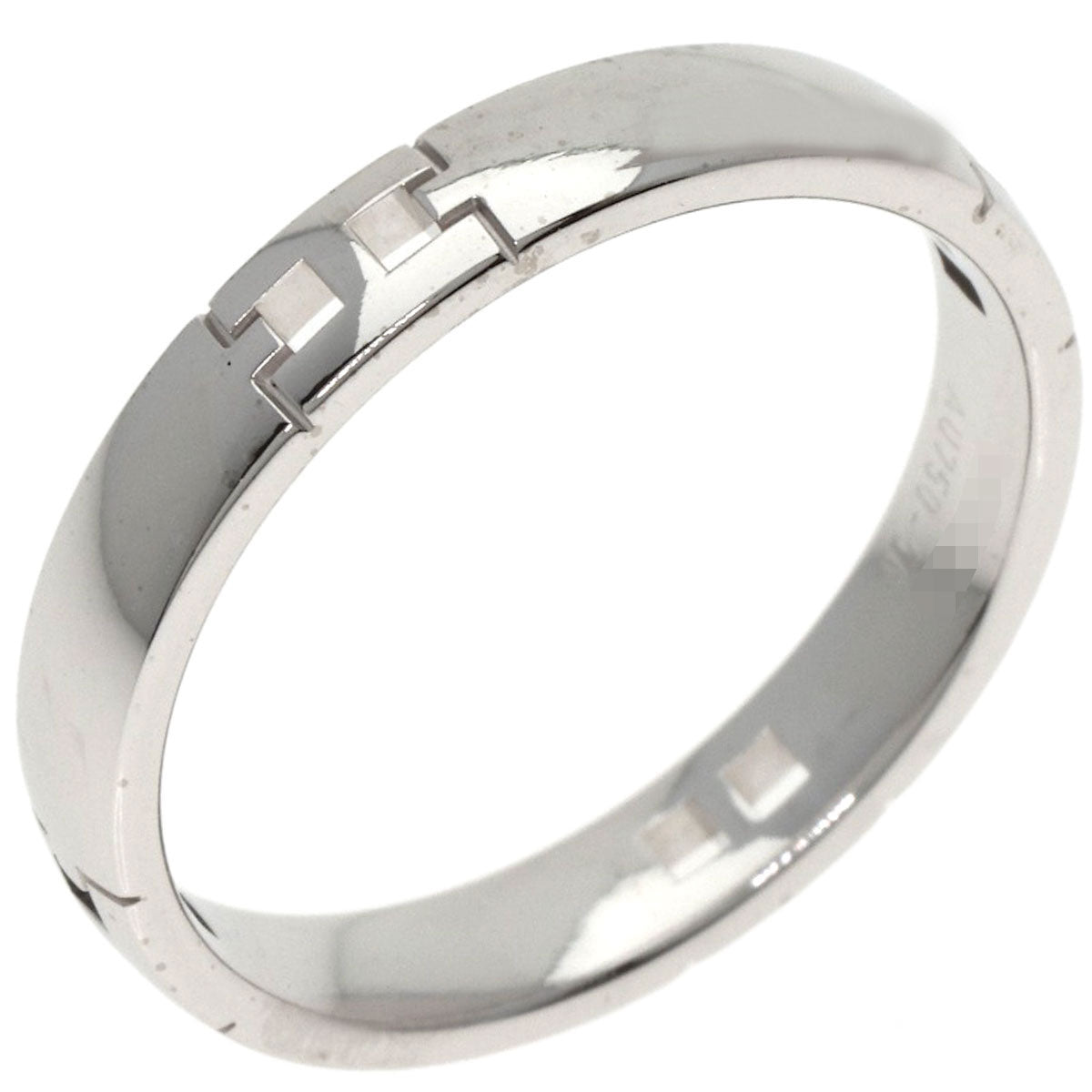 HERMES Hercules Wrestling #56 Ring K18 White Gold Ladies [Used]