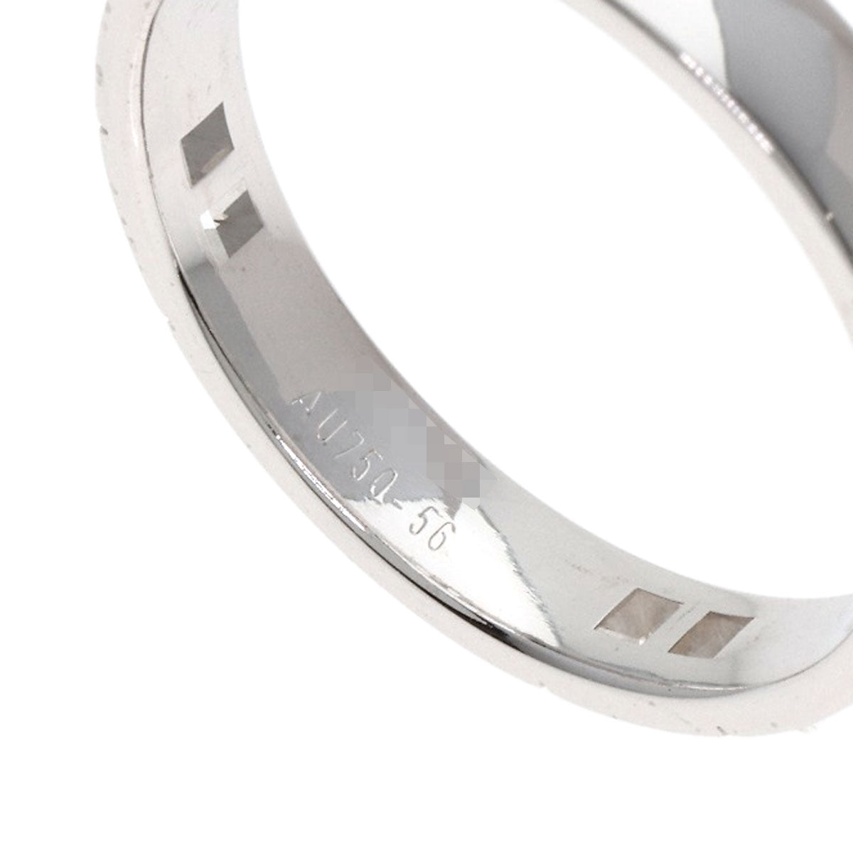 HERMES Hercules Wrestling #56 Ring K18 White Gold Ladies [Used]