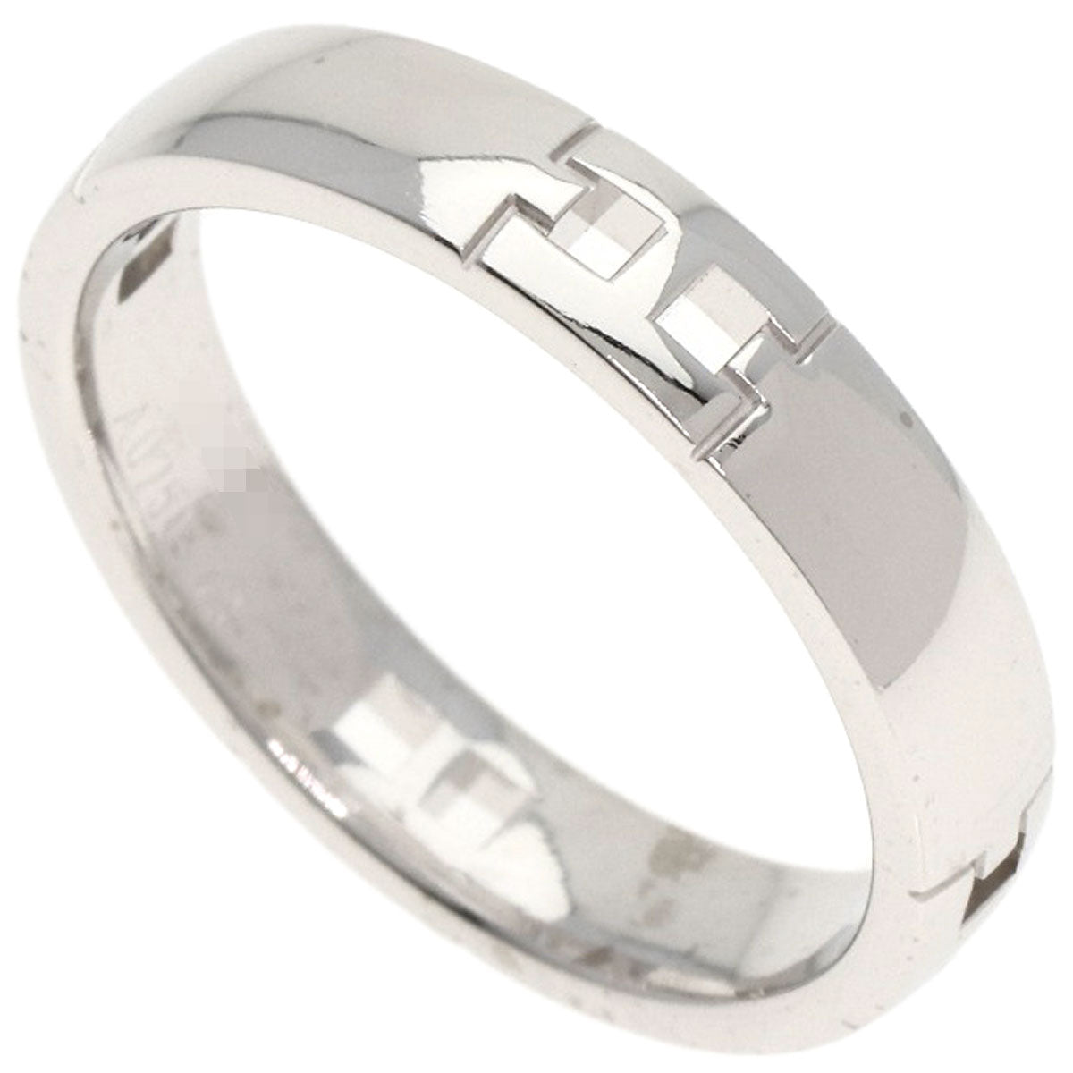 HERMES Hercules Wrestling #48 Ring K18 White Gold Ladies [Used]