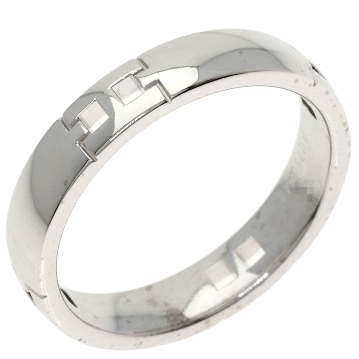 HERMES Hercules Wrestling #48 Ring K18 White Gold Ladies [Used]