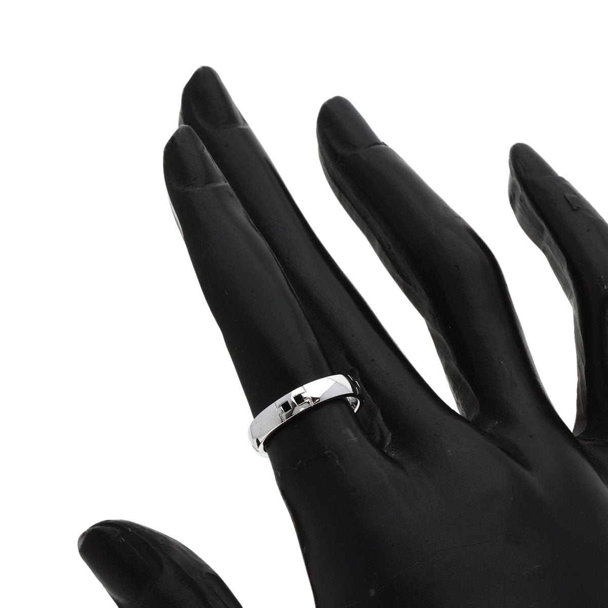 HERMES Hercules Wrestling #48 Ring K18 White Gold Ladies [Used]