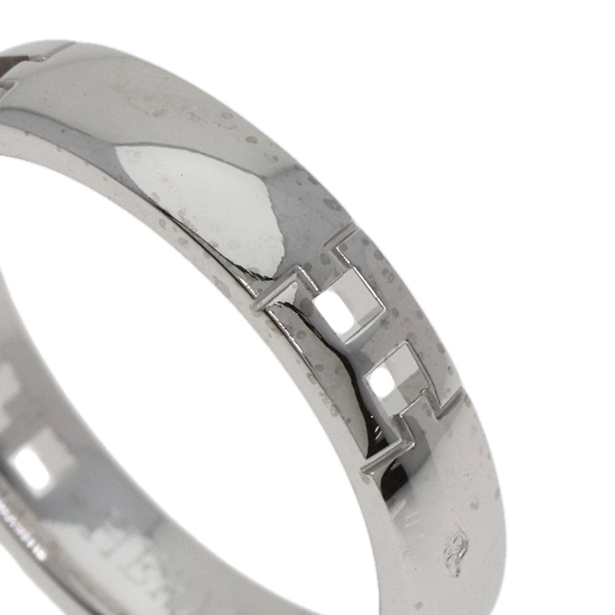 HERMES Hercules Wrestling #48 Ring K18 White Gold Ladies [Used]