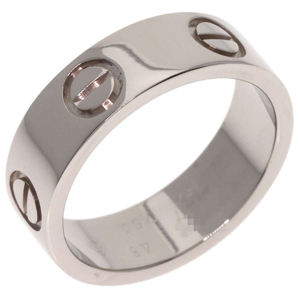 CARTIER love ring #48 Ring K18 White Gold Ladies [Used]