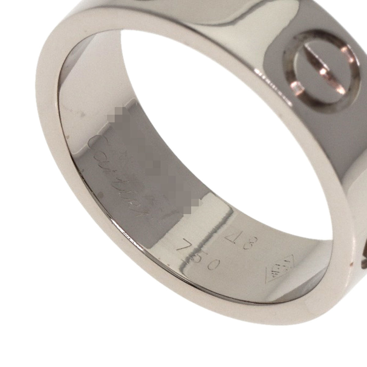 CARTIER love ring #48 Ring K18 White Gold Ladies [Used]