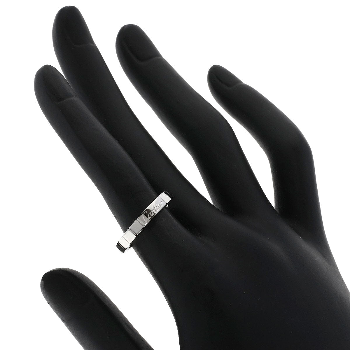 CARTIER Laniere # 49 Ring K18 White Gold Ladies [Used]