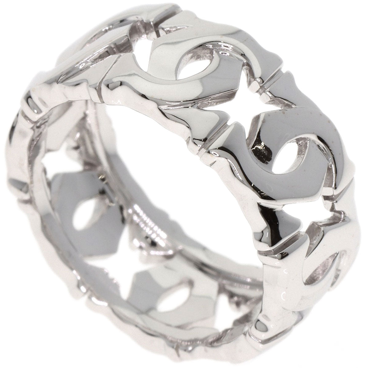 CARTIER Entrelaces #51 Ring K18 White Gold Ladies [Used]