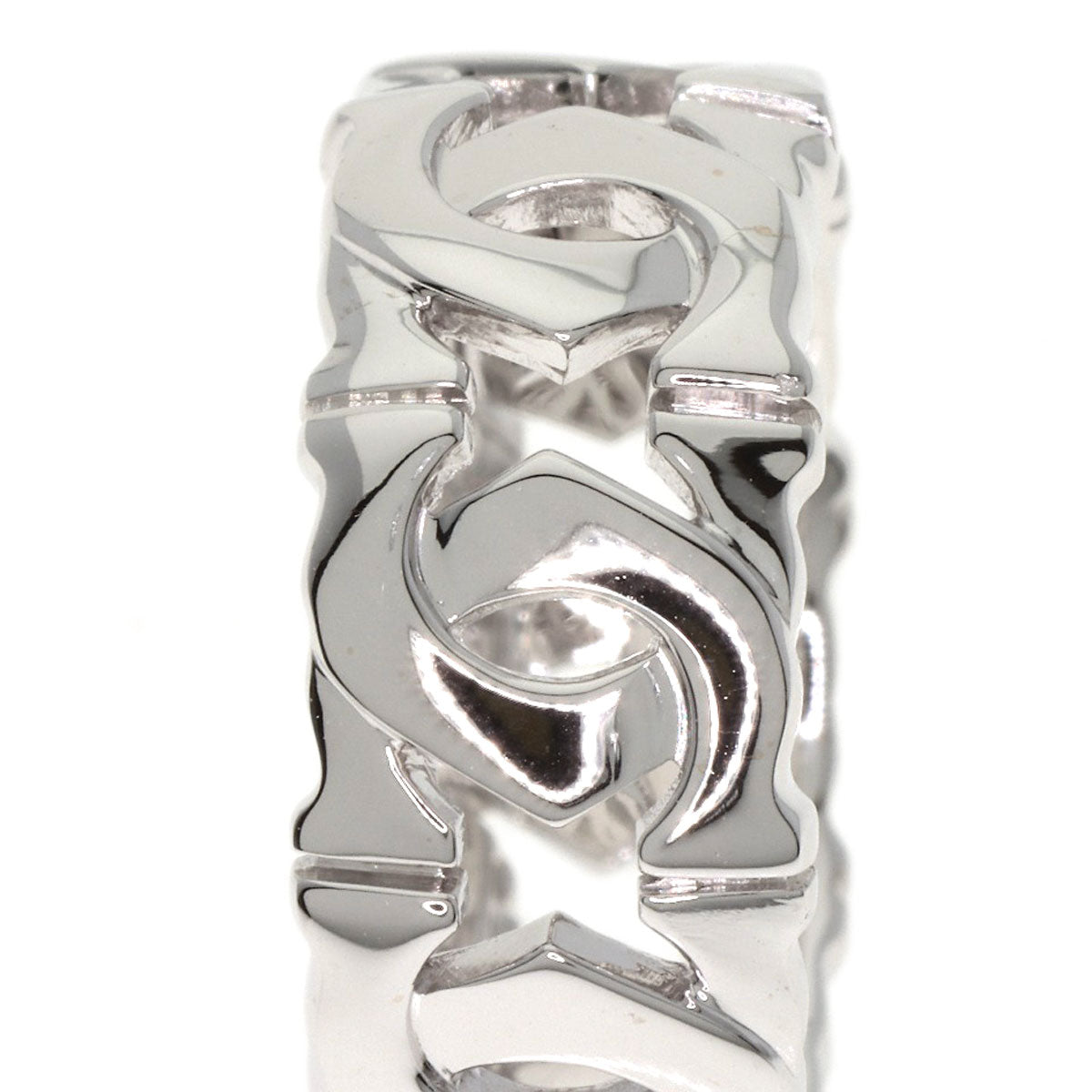 CARTIER Entrelaces #51 Ring K18 White Gold Ladies [Used]