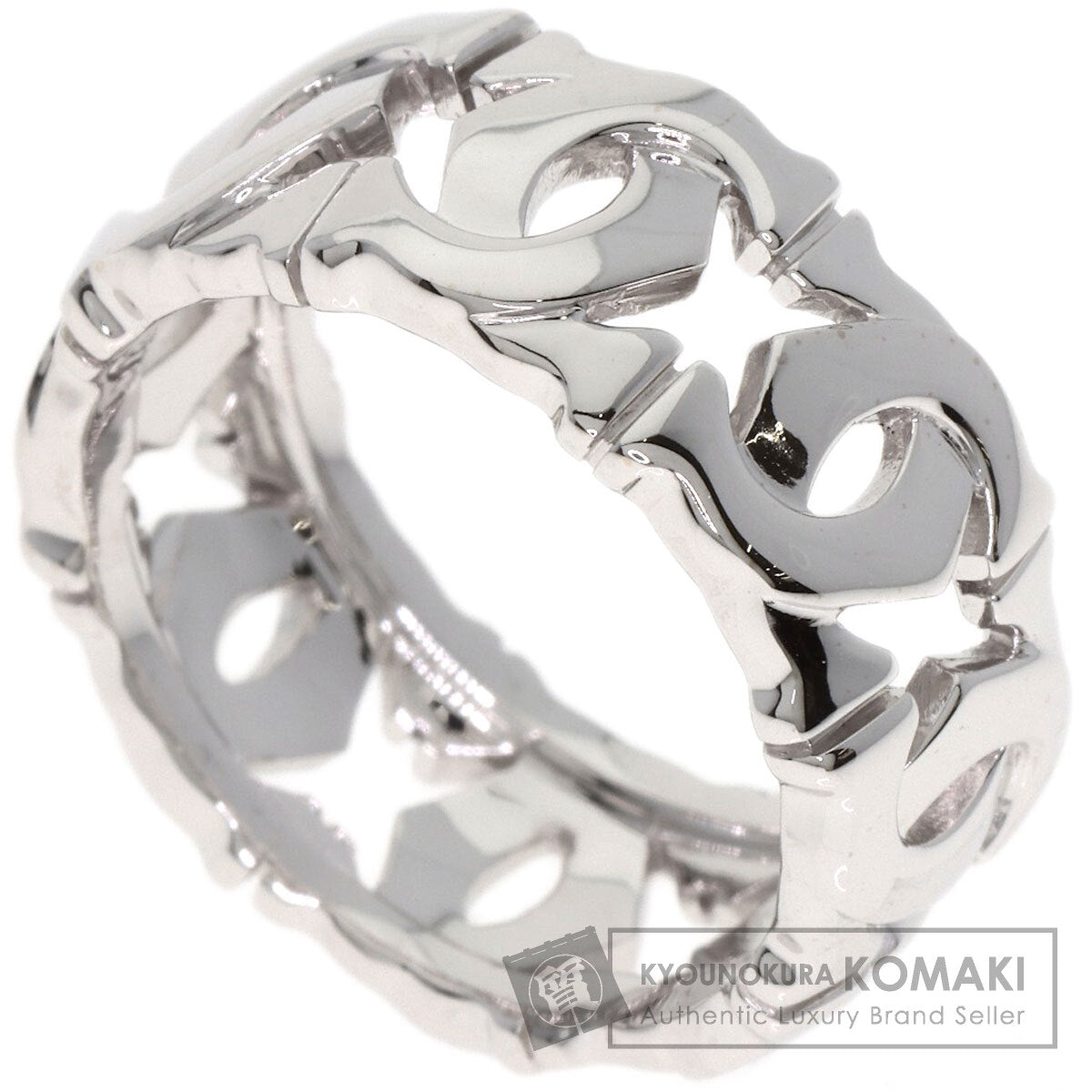 CARTIER Entrelaces #51 Ring K18 White Gold Ladies [Used]