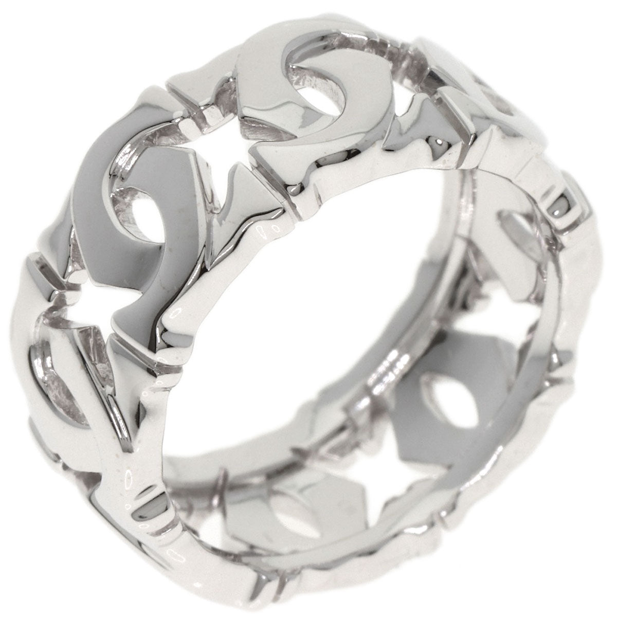 CARTIER Entrelaces #51 Ring K18 White Gold Ladies [Used]
