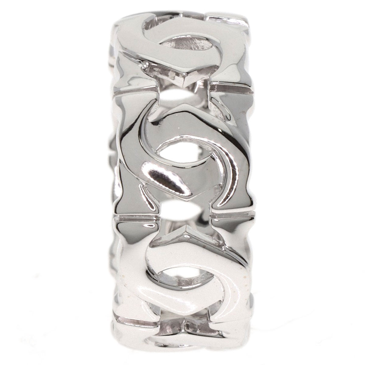 CARTIER Entrelaces #51 Ring K18 White Gold Ladies [Used]