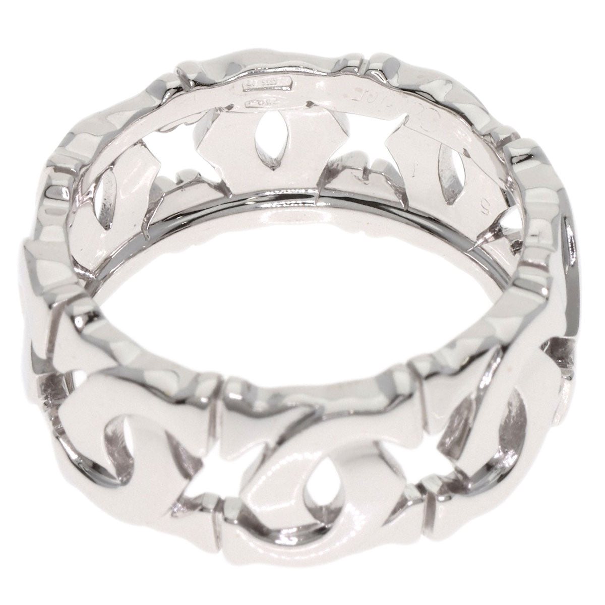 CARTIER Entrelaces #51 Ring K18 White Gold Ladies [Used]