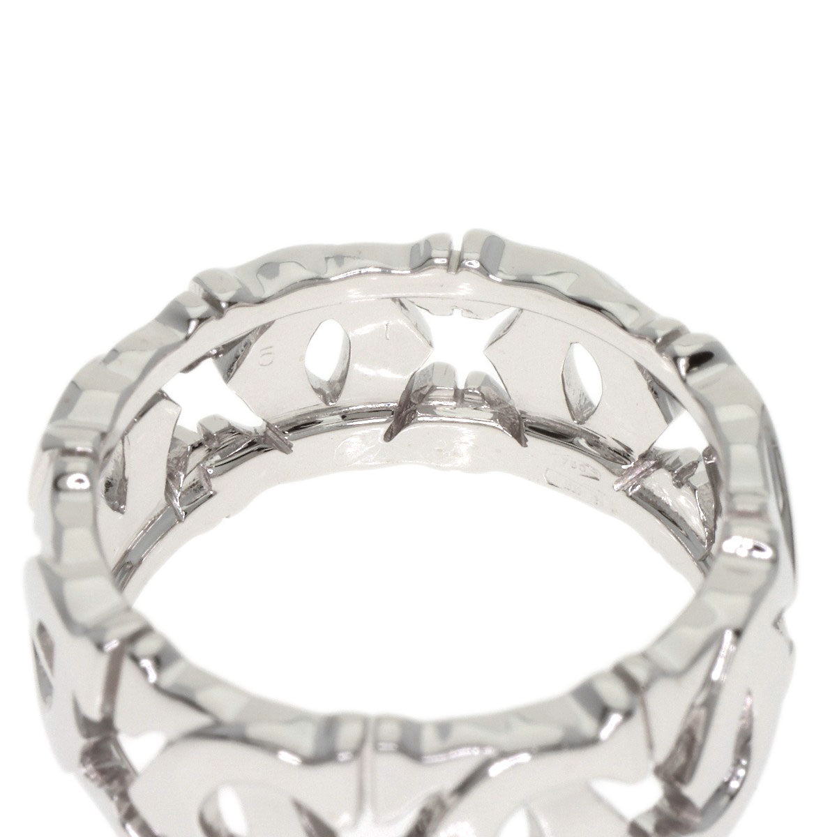 CARTIER Entrelaces #51 Ring K18 White Gold Ladies [Used]