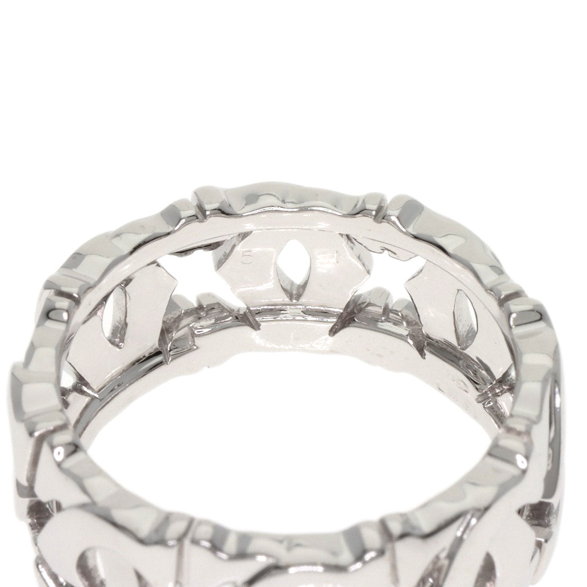 CARTIER Entrelaces #51 Ring K18 White Gold Ladies [Used]