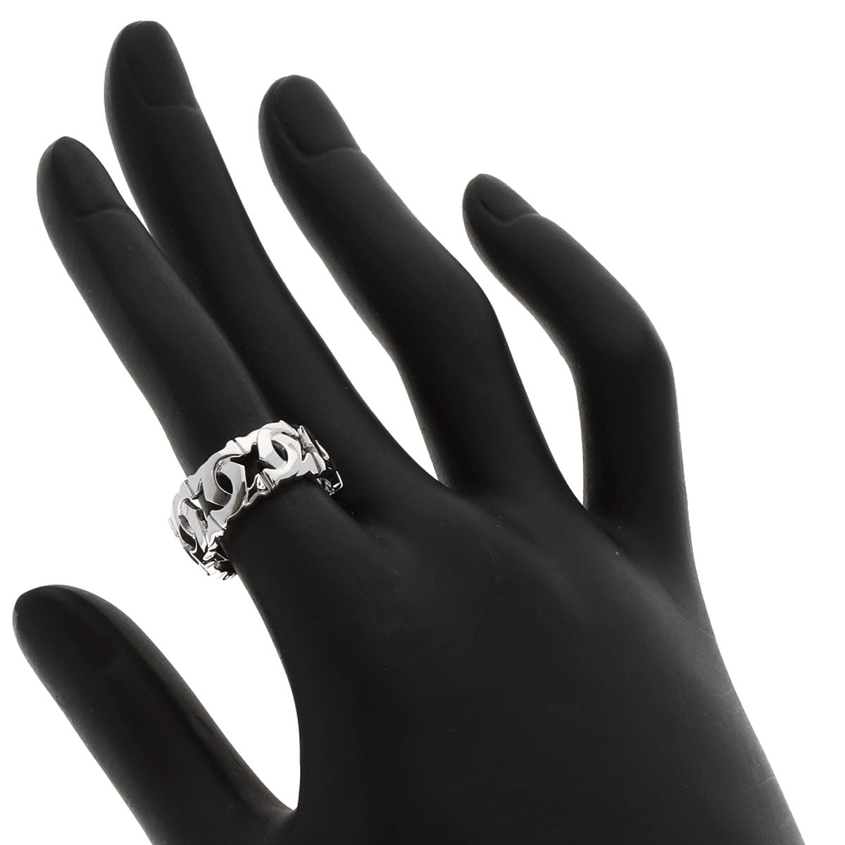 CARTIER Entrelaces #51 Ring K18 White Gold Ladies [Used]